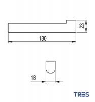 MEDIDAS PORTARROLLOS SIN TAPA MAX-CLASS TRES GRIFERIA